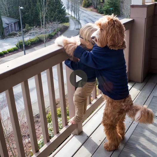 Todos os dias, às 18h nos Estados Unidos, um Poodle chamado Simon abraça carinhosamente seu irmãozinho de 3 anos na sacada, ansioso pela volta do pai do trabalho. O emocionante vídeo se tornou uma sensação online.